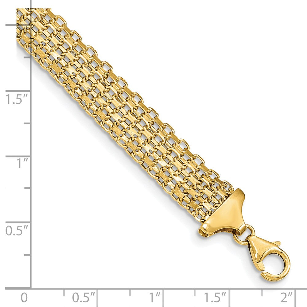 Polished Fancy Link Bracelet 7.5" - 10mm