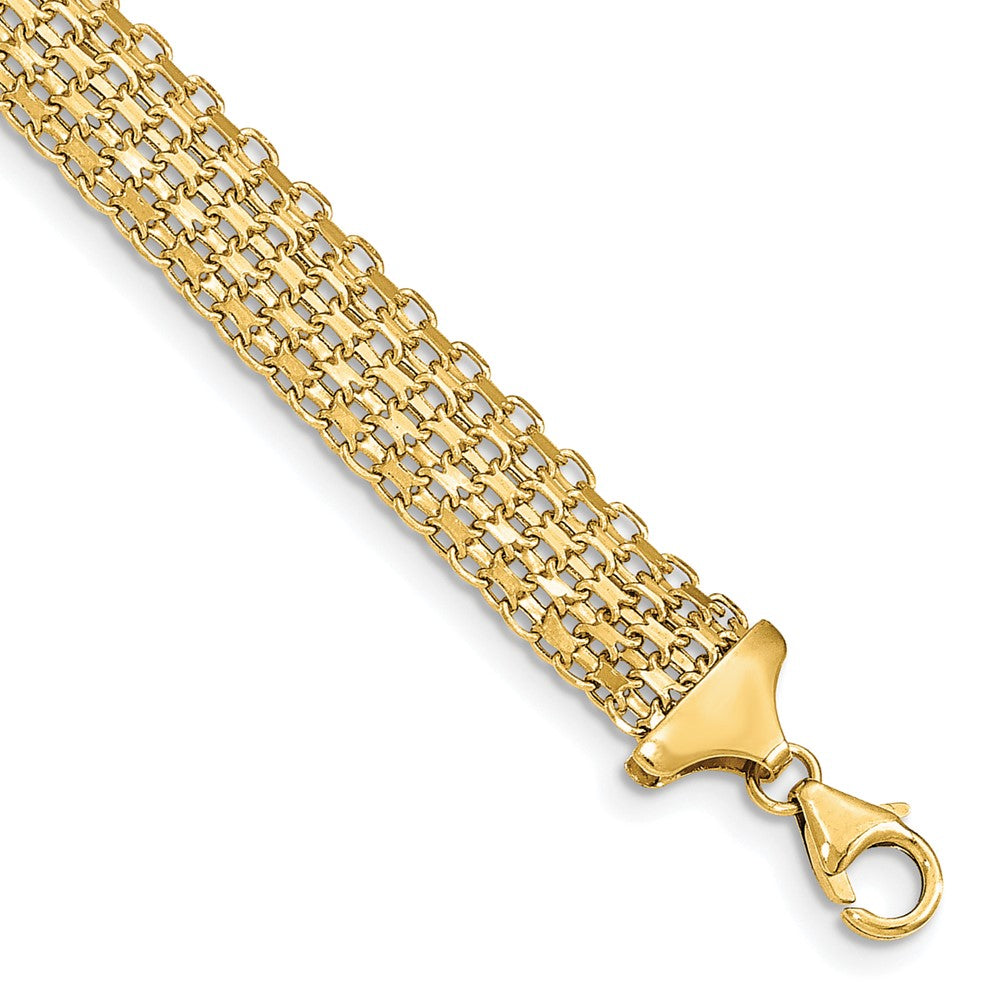 Polished Fancy Link Bracelet 7.5" - 10mm