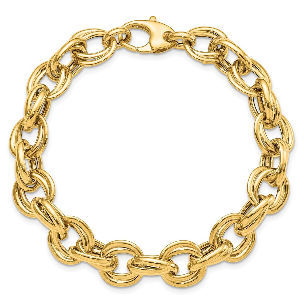 Polished Fancy Link Bracelet 8" - 11mm