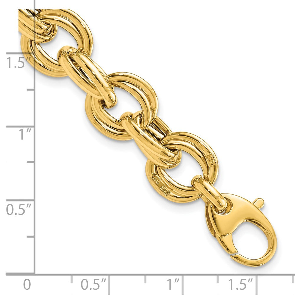 Polished Fancy Link Bracelet 8" - 11mm