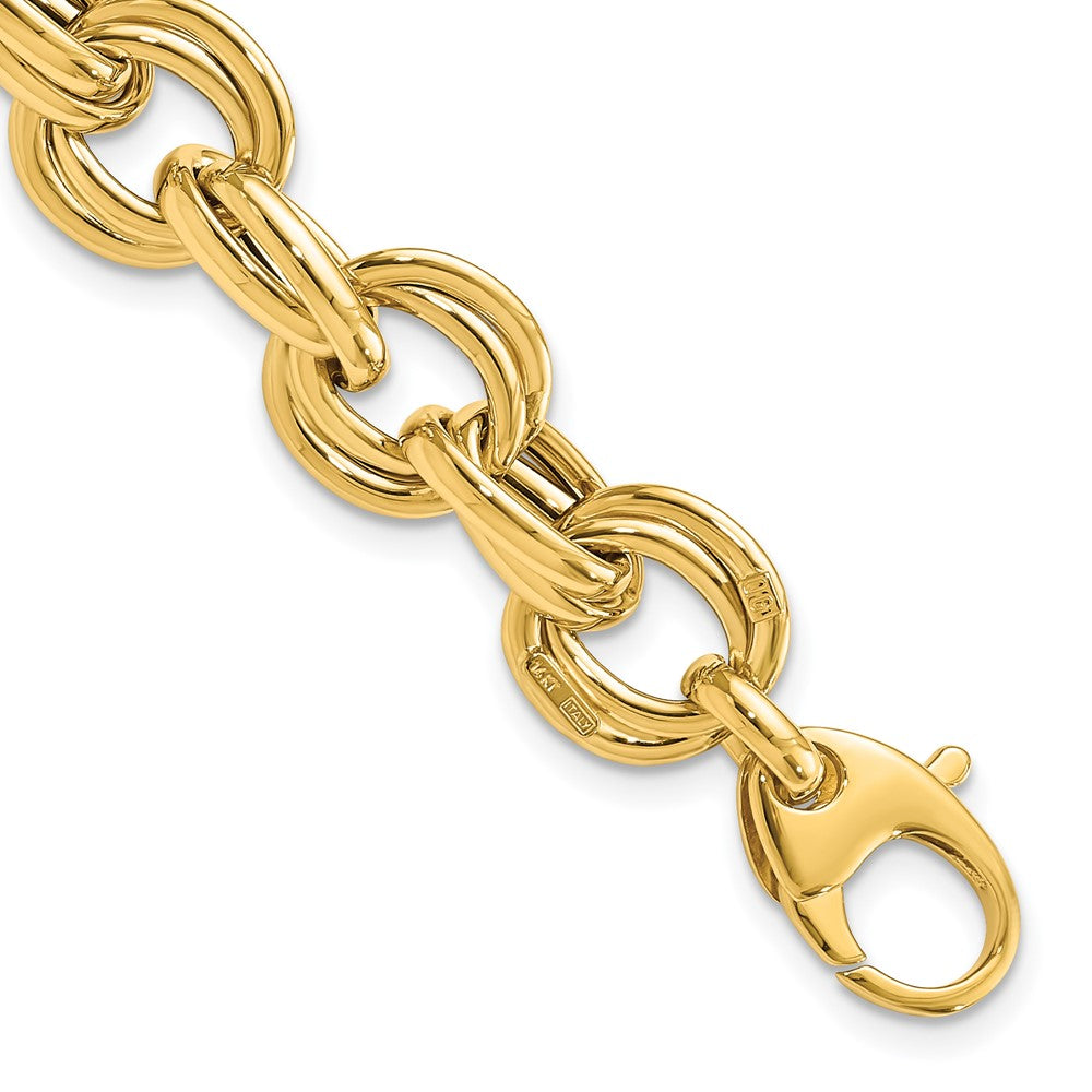 Polished Fancy Link Bracelet 8" - 11mm