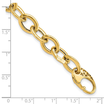 Polished Fancy Oval Link Bracelet 8.5" - 9.3mm