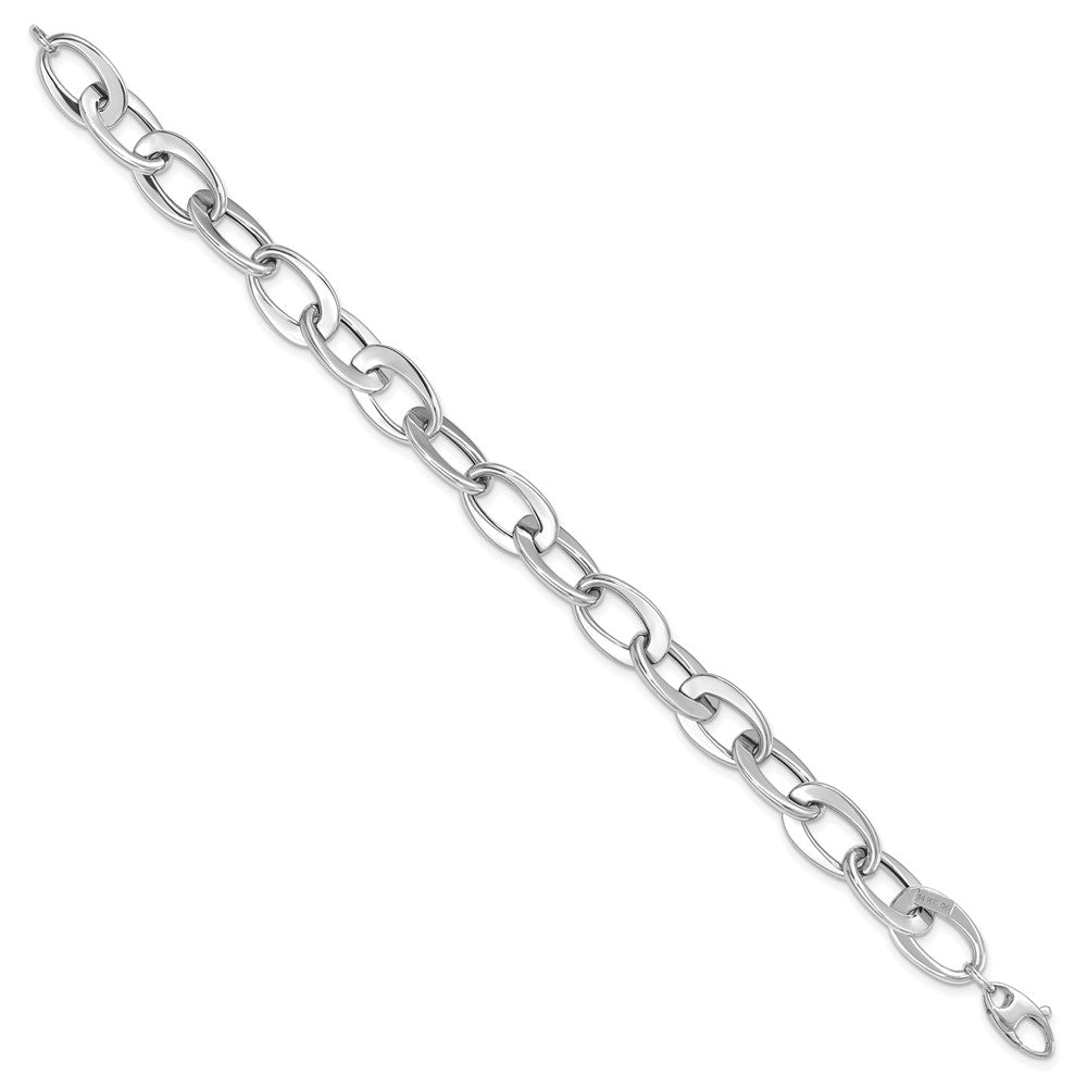 Polished Fancy Link Bracelet 8" - 6.09g
