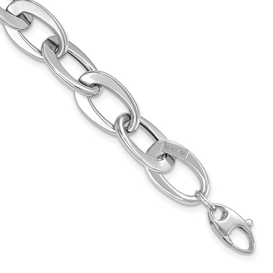 Polished Fancy Link Bracelet 8" - 6.09g