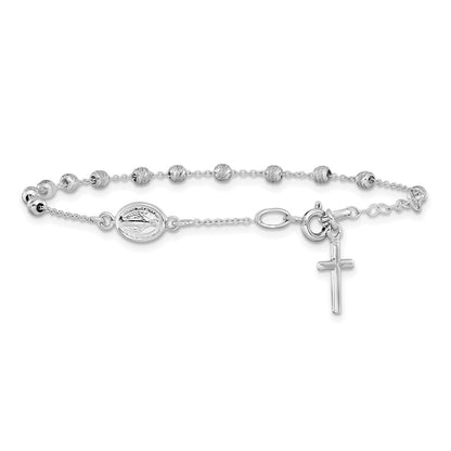 D/C Cross and Miraculous Medal .75in ext. Bracelet