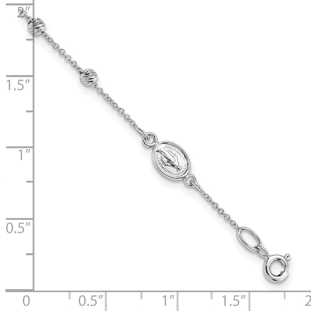 D/C Cross and Miraculous Medal .75in ext. Bracelet