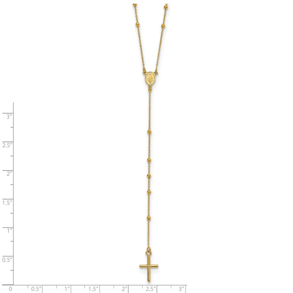 Polished Rosary Necklace 24"