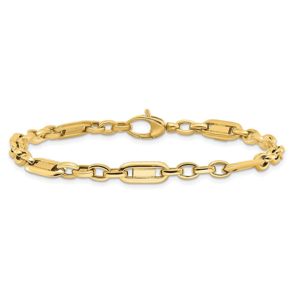 Polished Fancy Link Bracelet 7.5" - 5.28mm