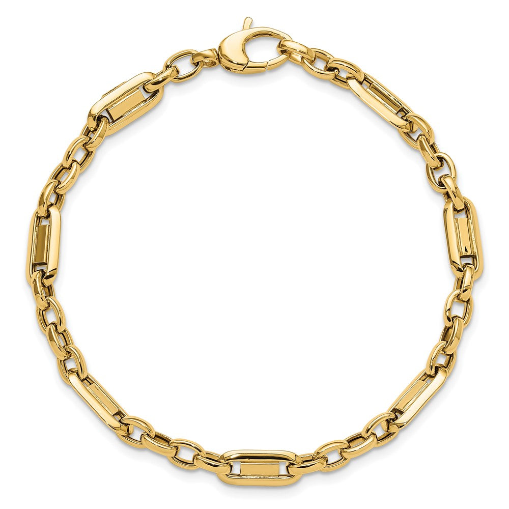 Polished Fancy Link Bracelet 7.5" - 5.28mm