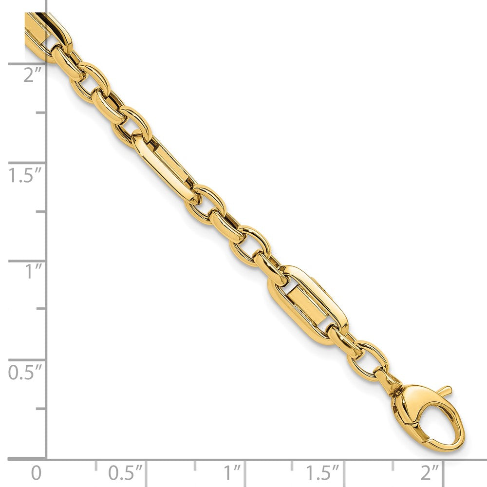 Polished Fancy Link Bracelet 7.5" - 5.28mm