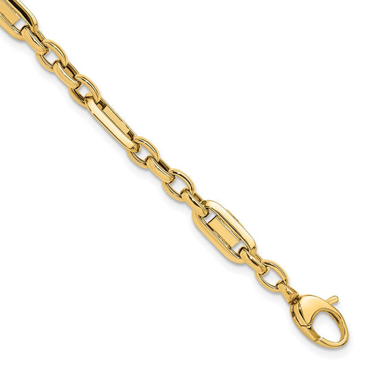 Polished Fancy Link Bracelet 7.5" - 5.28mm