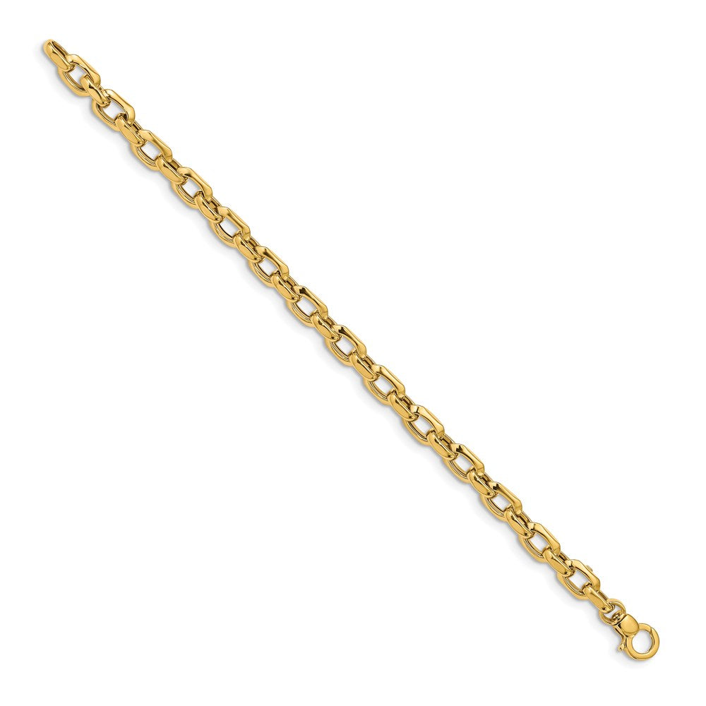 Polished Fancy Link Bracelet 7.5" - 6.75mm