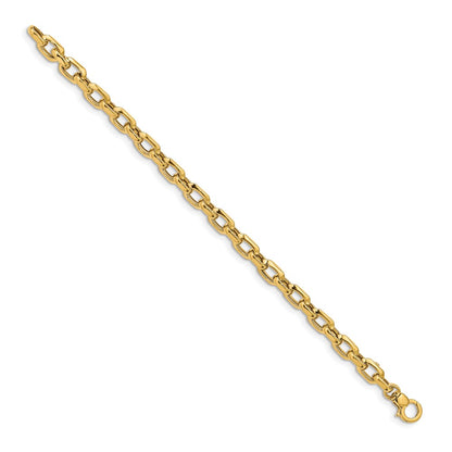 Polished Fancy Link Bracelet 7.5" - 6.75mm
