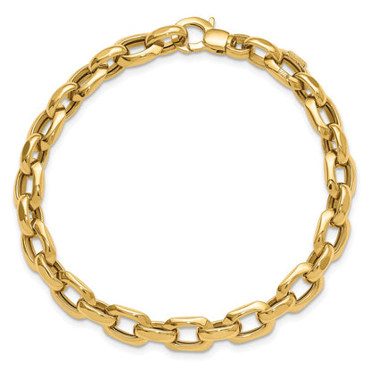 Polished Fancy Link Bracelet 7.5" - 6.75mm
