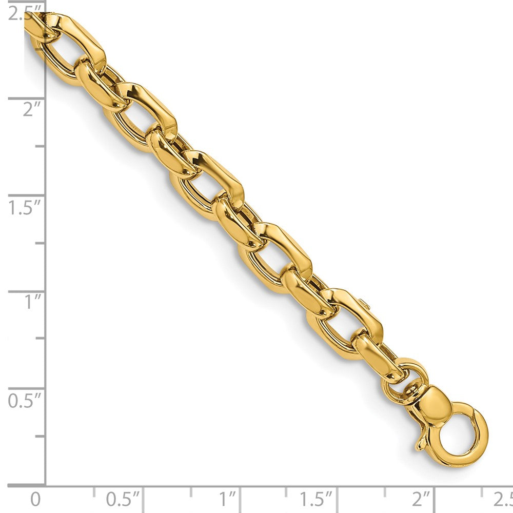 Polished Fancy Link Bracelet 7.5" - 6.75mm