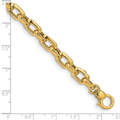 Polished Fancy Link Bracelet 7.5" - 6.75mm