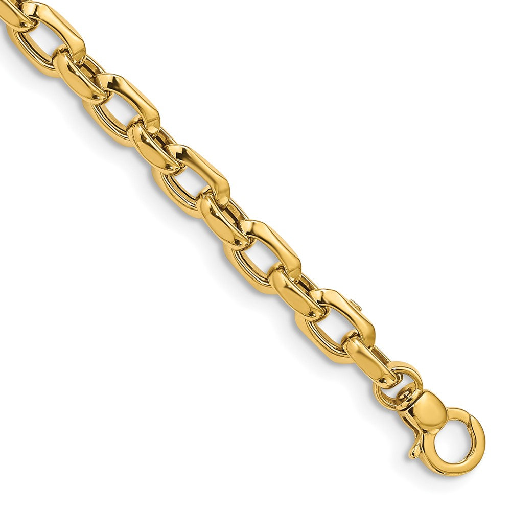 Polished Fancy Link Bracelet 7.5" - 6.75mm