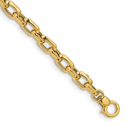 Polished Fancy Link Bracelet 7.5" - 6.75mm