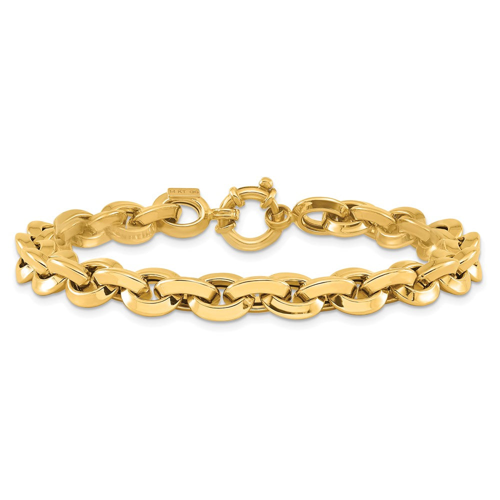 Polished Fancy Knife-edge Rolo Link Bracelet 8"