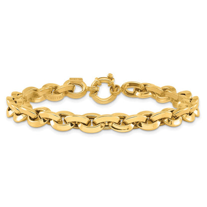 Polished Fancy Knife-edge Rolo Link Bracelet 8"