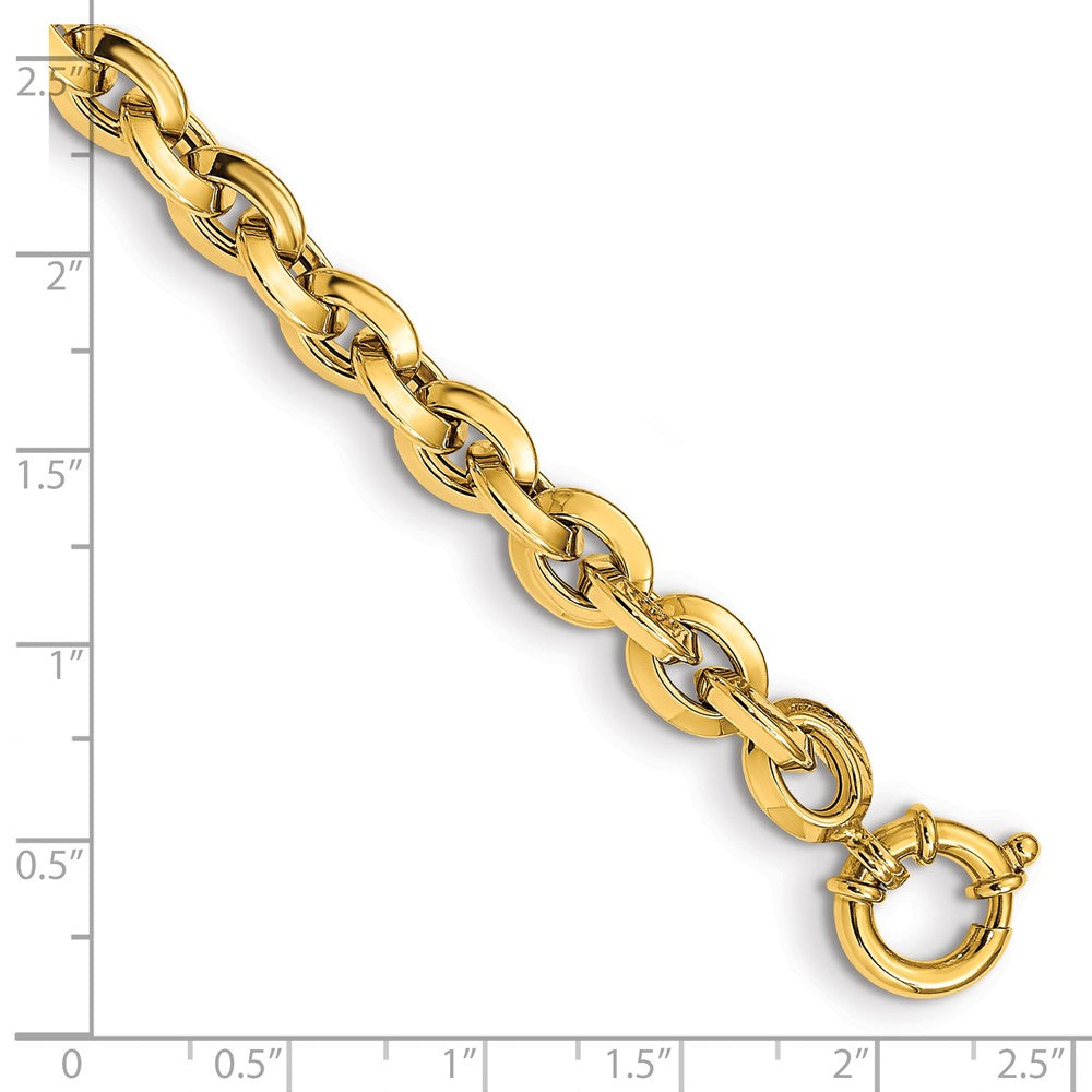 Polished Fancy Knife-edge Rolo Link Bracelet 8"