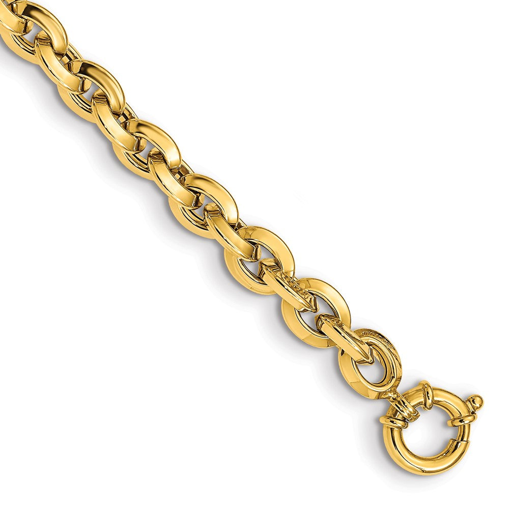 Polished Fancy Knife-edge Rolo Link Bracelet 8"