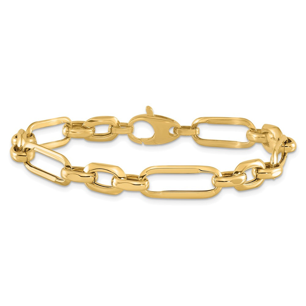 Polished Fancy Link Bracelet 7.5" - 7.82mm