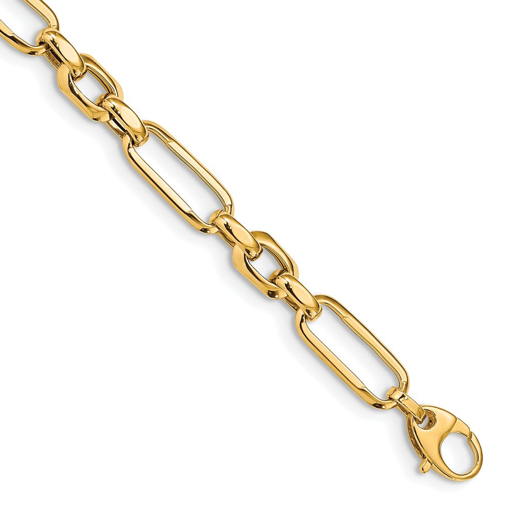 Polished Fancy Link Bracelet 7.5" - 7.82mm