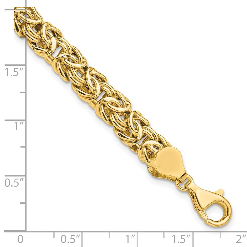 Polished Fancy Byzantine Link Bracelet 8"