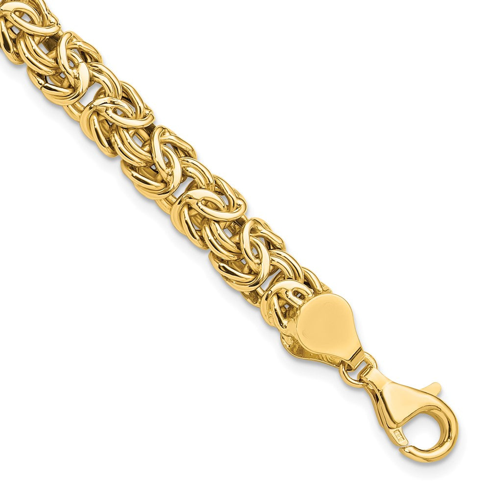 Polished Fancy Byzantine Link Bracelet 8"
