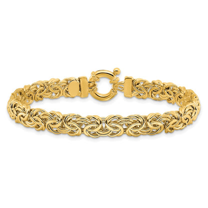 Fancy 7mm Flat Byzantine Bracelet 7.5"