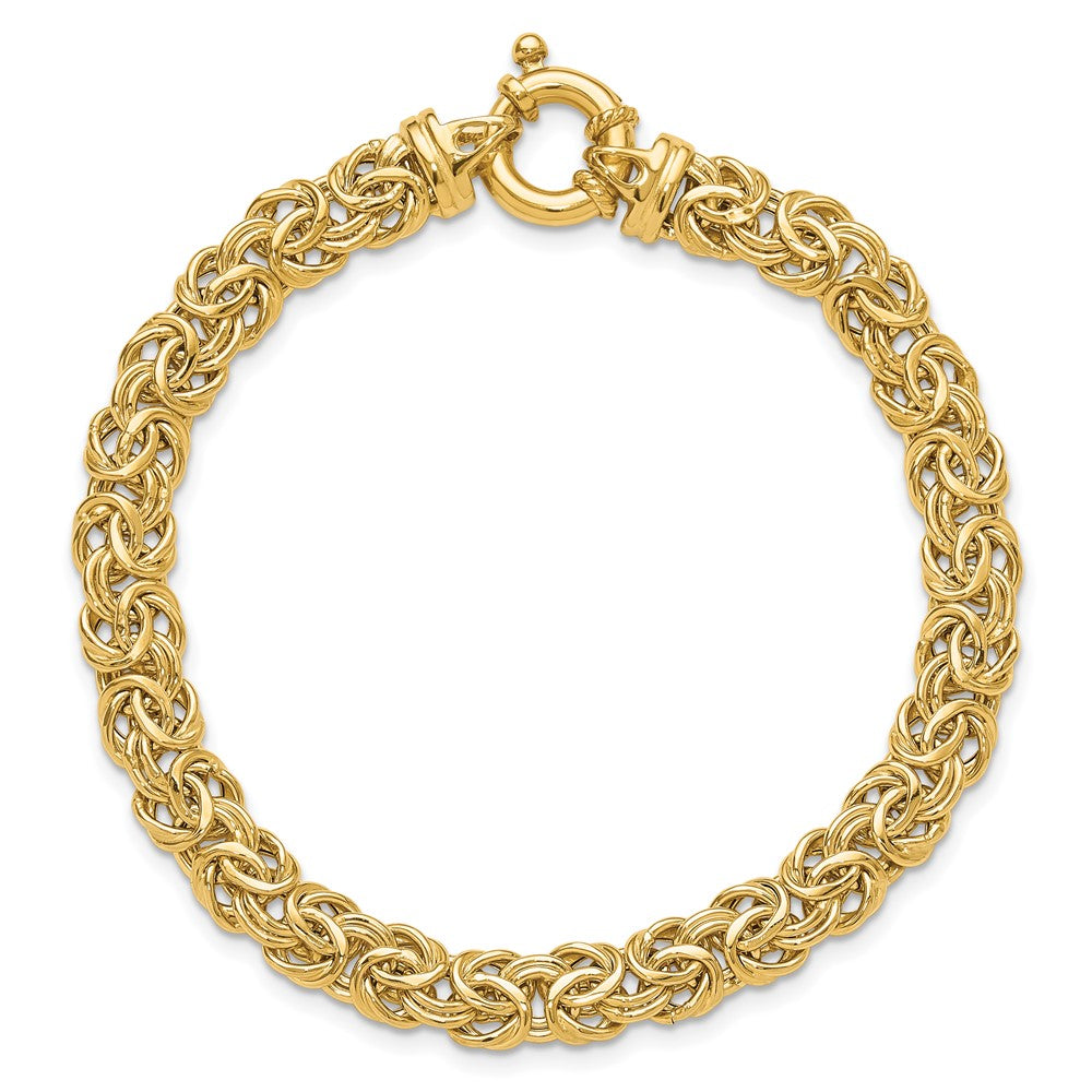 Fancy 7mm Flat Byzantine Bracelet 7.5"