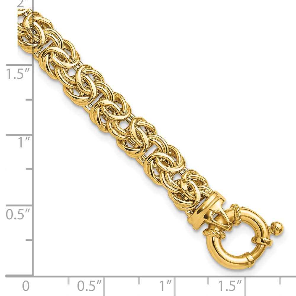 Fancy 7mm Flat Byzantine Bracelet 7.5"