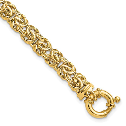 Fancy 7mm Flat Byzantine Bracelet 7.5"