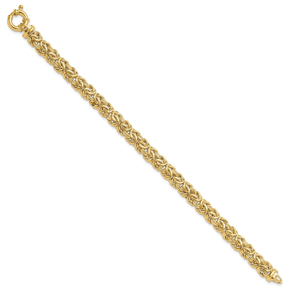 Fancy 8mm Flat Byzantine Bracelet 7.5"