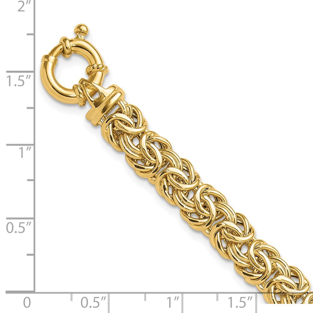 Fancy 8mm Flat Byzantine Bracelet 7.5"