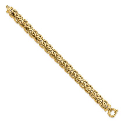 Fancy 11mm Flat Byzantine Bracelet 7.5"