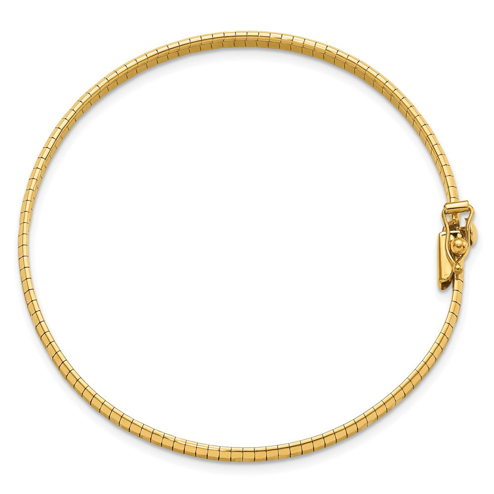 Polished & Satin D/C Omega Bracelet 7.5"