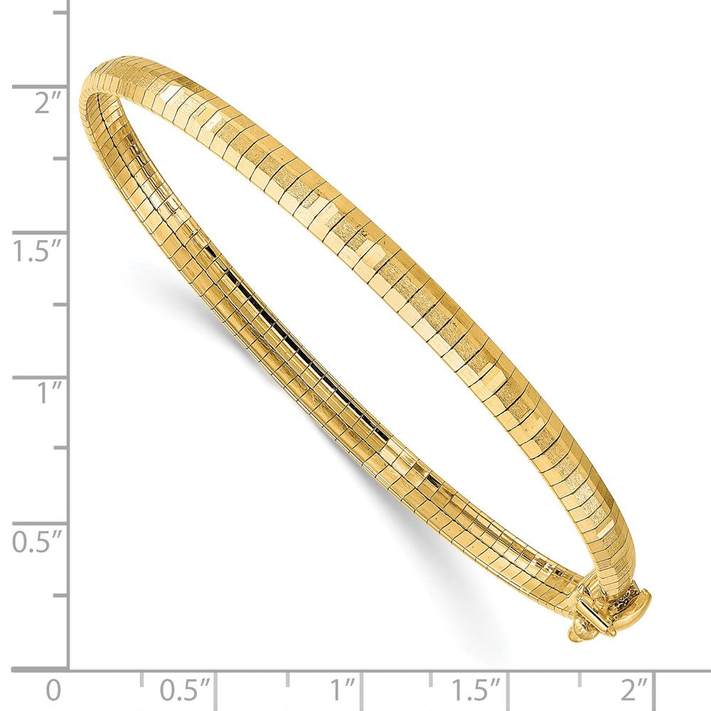 Polished & Satin D/C Omega Bracelet 7.5"