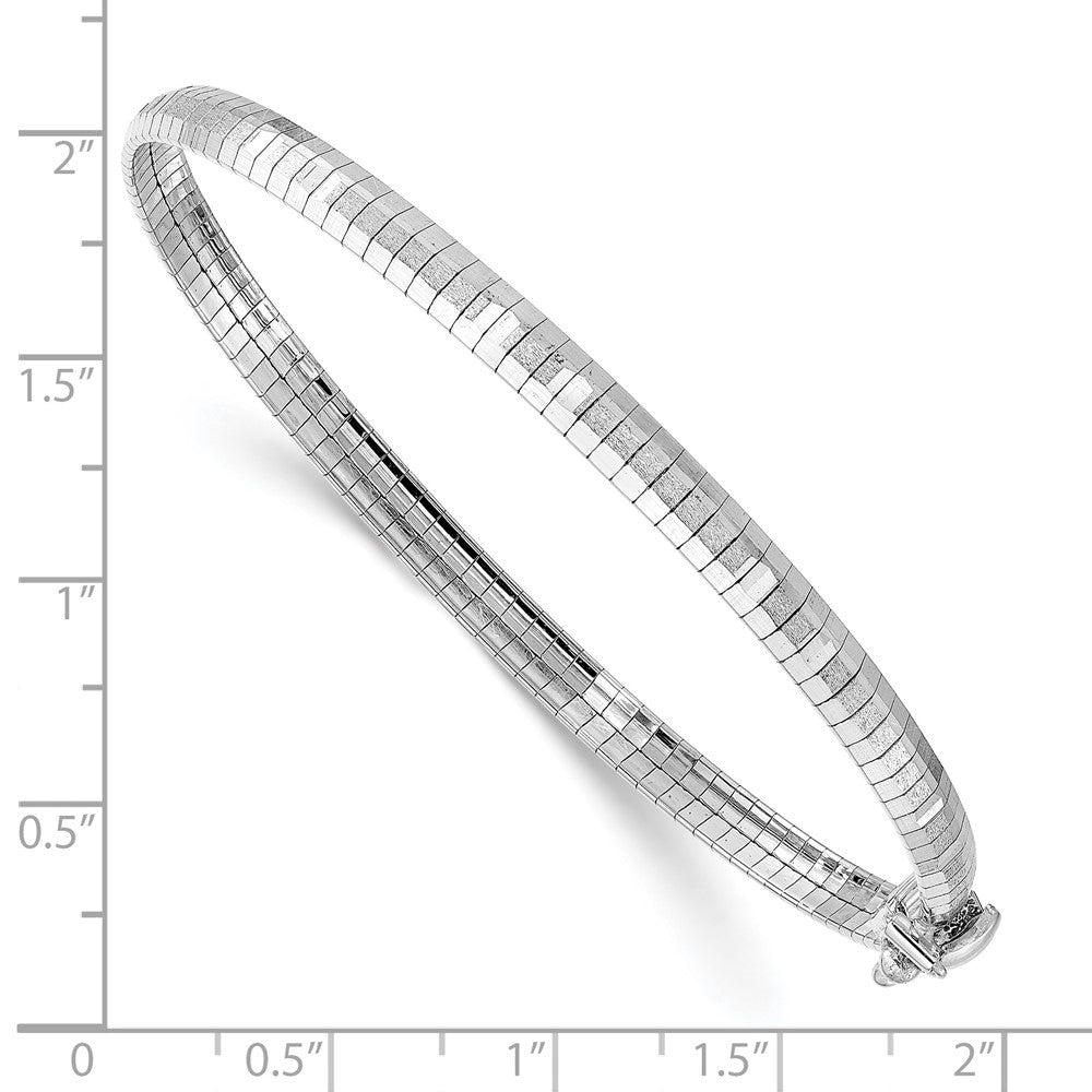 Polished & Satin D/C Omega Bracelet 7.5"