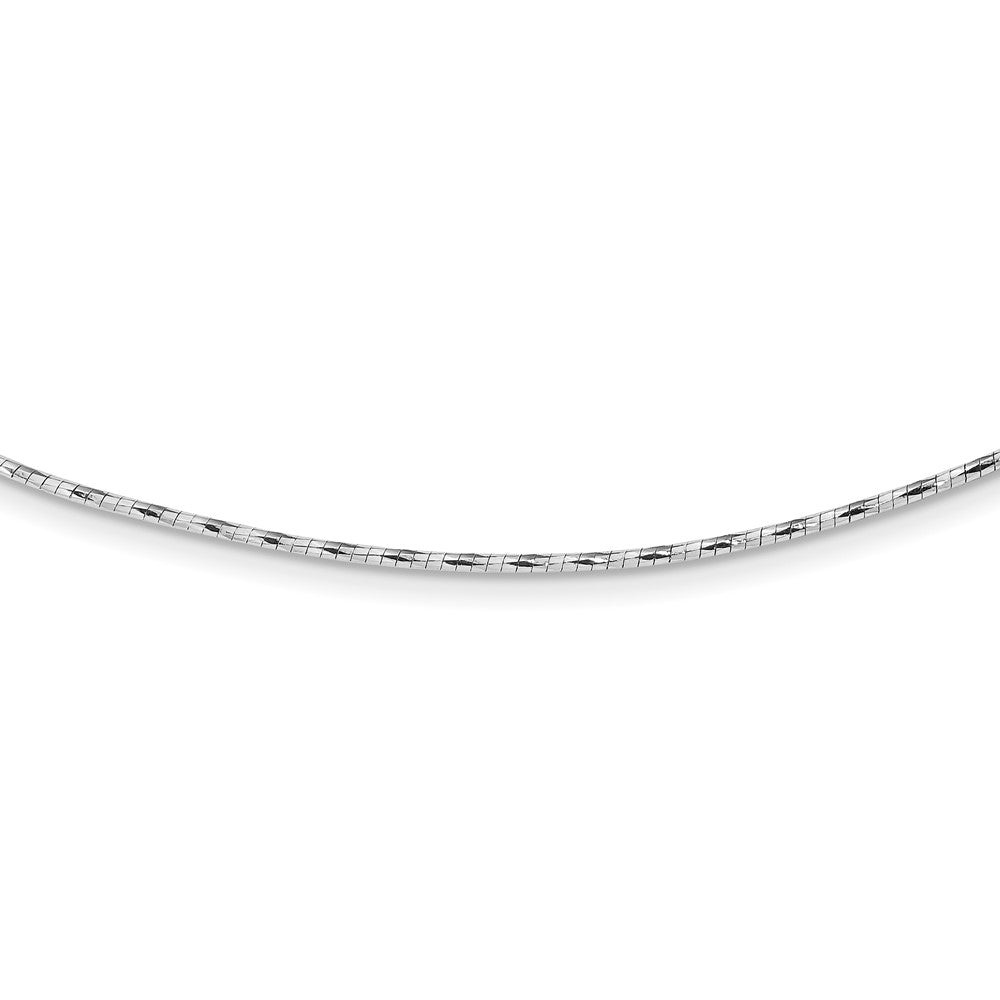 Polished w/2in. Ext. Round Twisted Omega Necklace