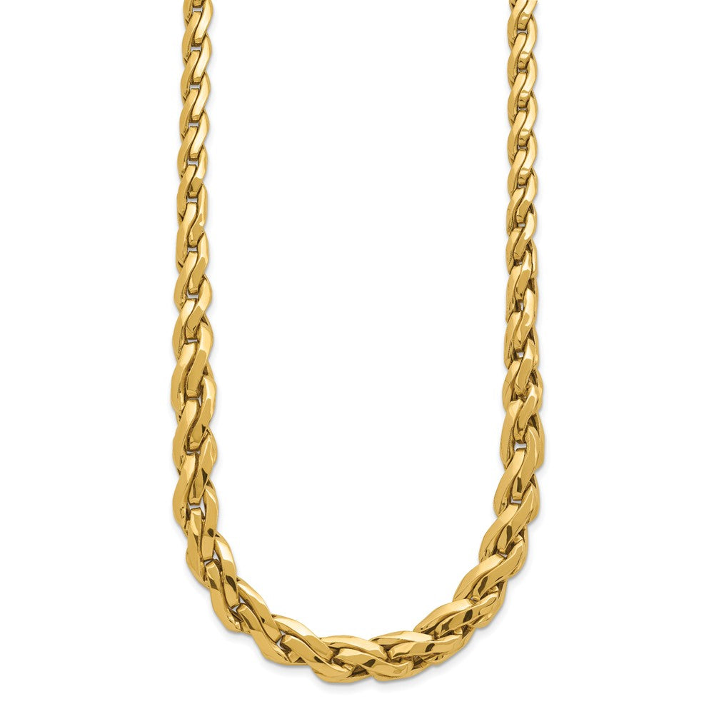 Polished Graduated Fancy Link Necklace 18" - 7mm