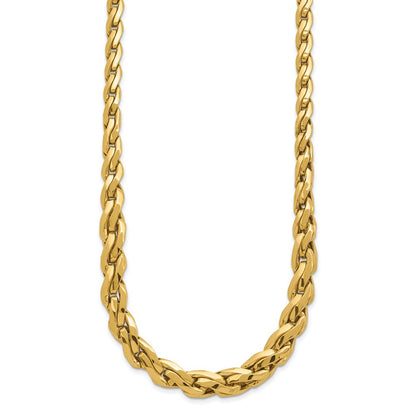 Polished Graduated Fancy Link Necklace 18" - 7mm