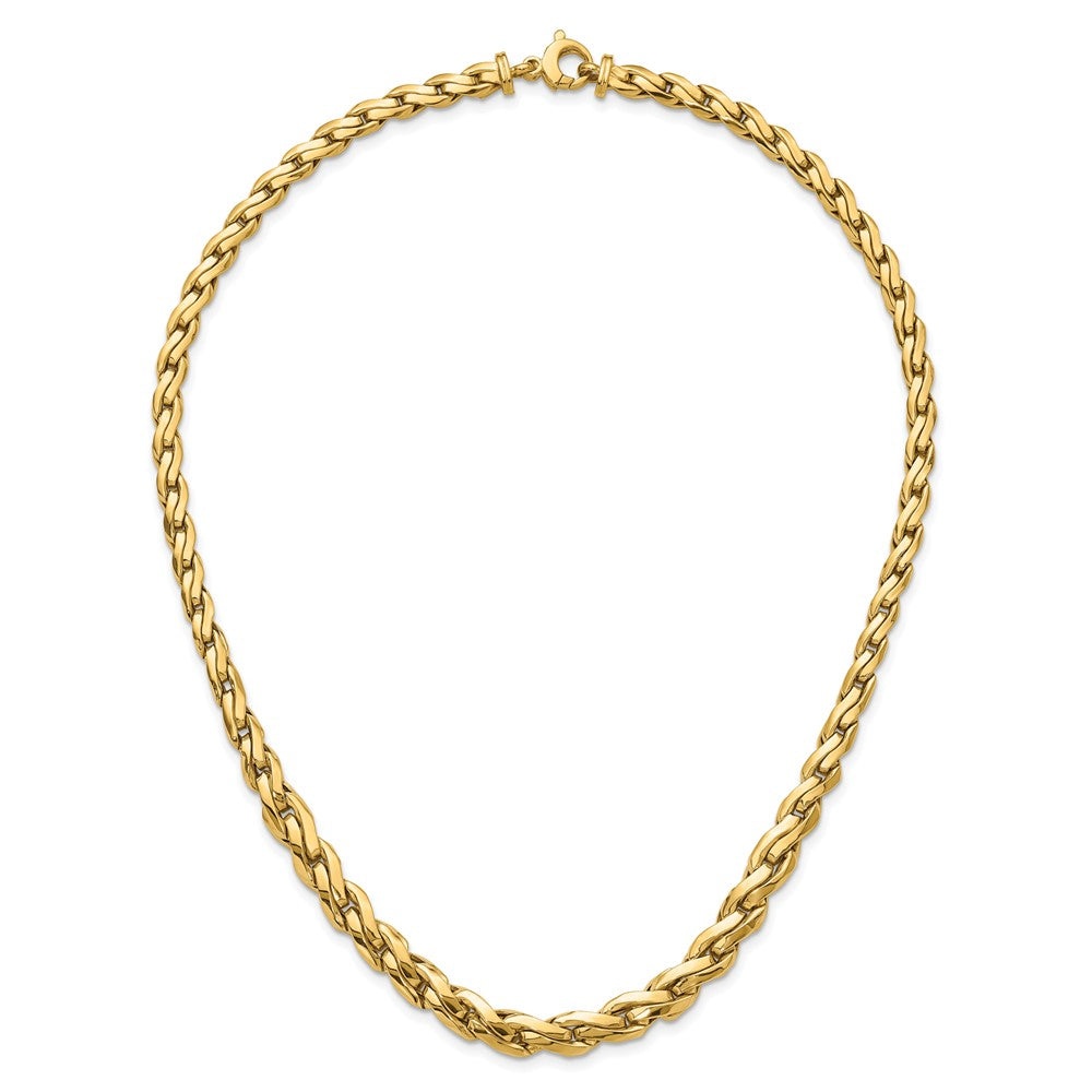 Polished Graduated Fancy Link Necklace 18" - 7mm
