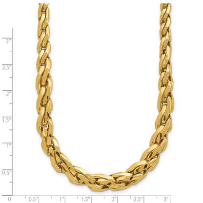 Polished Graduated Fancy Link Necklace 18" - 7mm