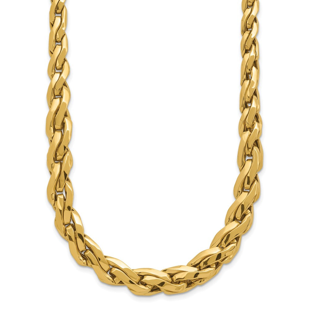 Polished Graduated Fancy Link Necklace 18" - 7mm