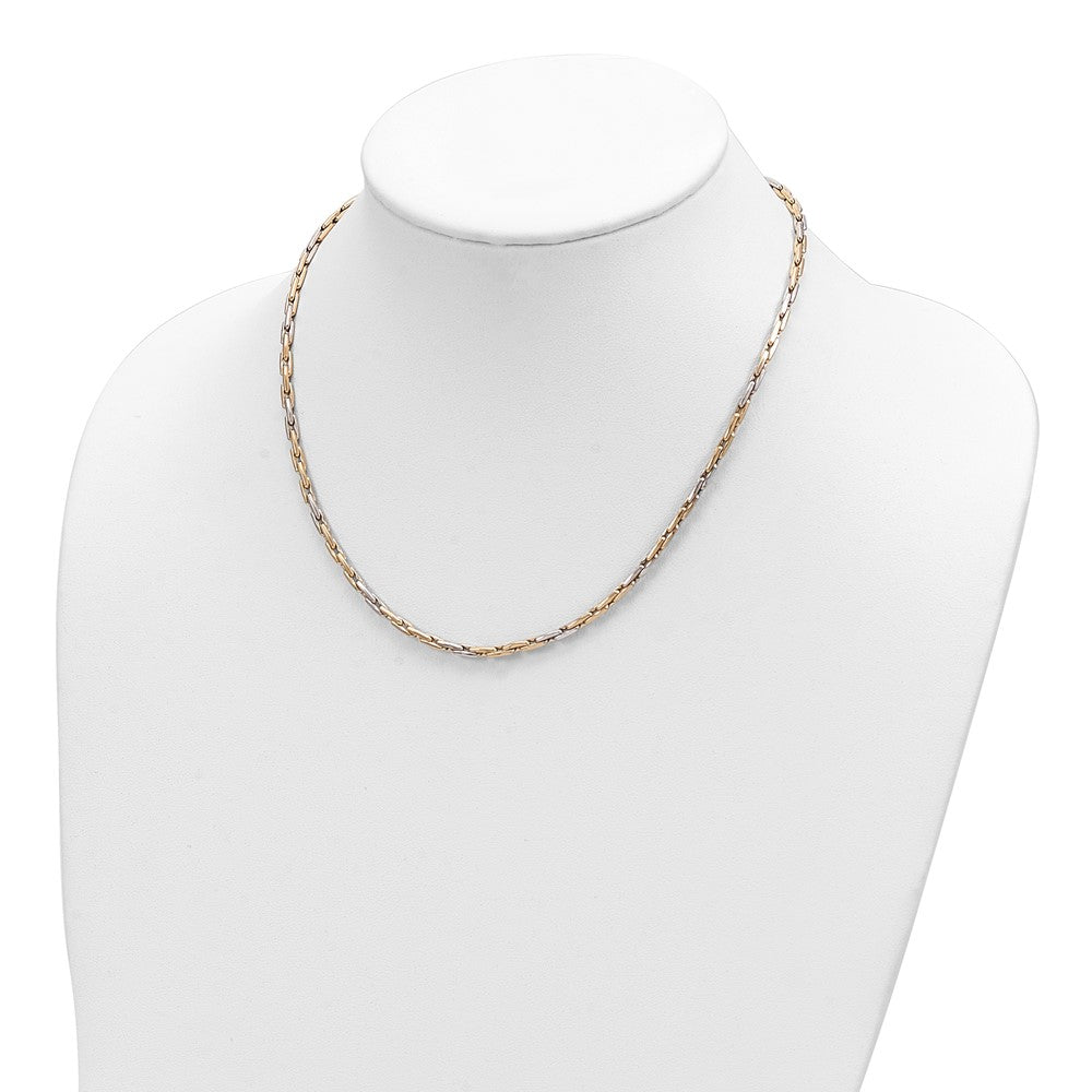 Polished Fancy Link Necklace 18" - 2.5mm