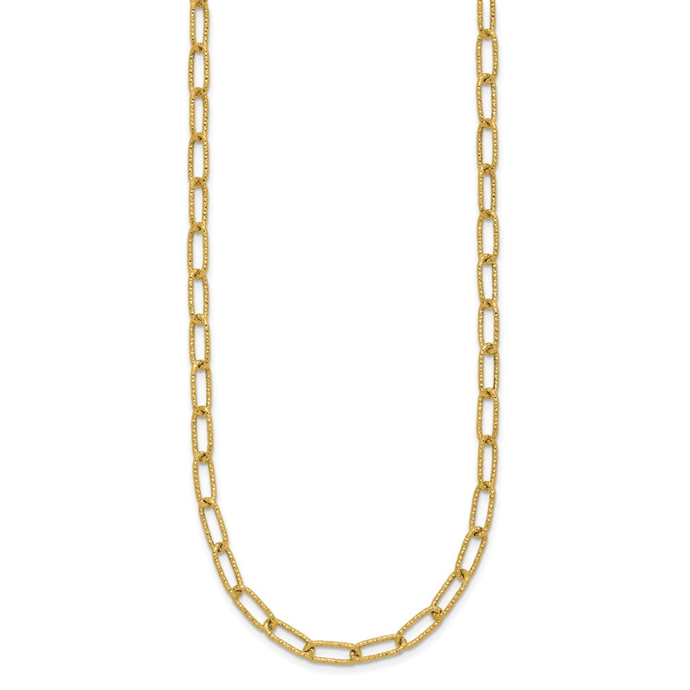 Textured Open Link Necklace 18"