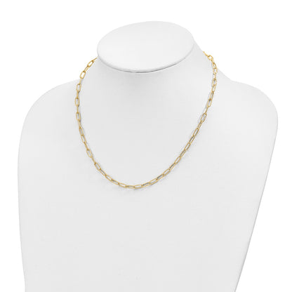 Textured Open Link Necklace 18"