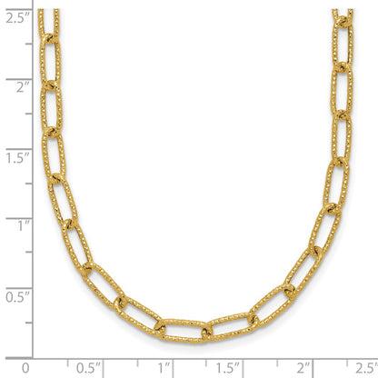 Textured Open Link Necklace 18"